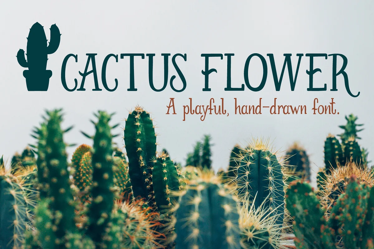 Cactus Flower Font