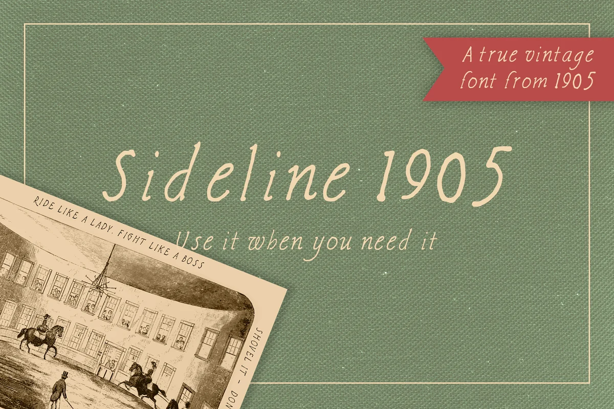 Sideline 1905 Authentic Vintage Font