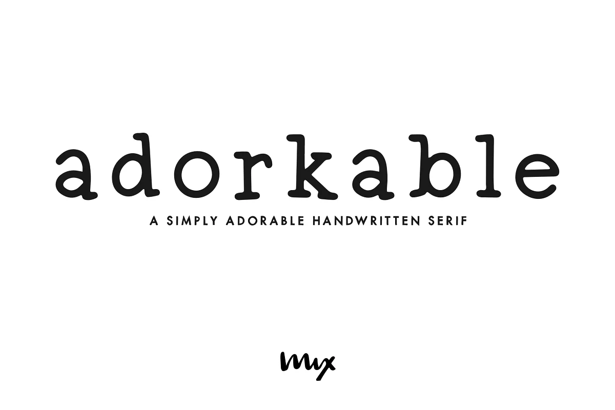 Adorkable A Handwritten Serif Font