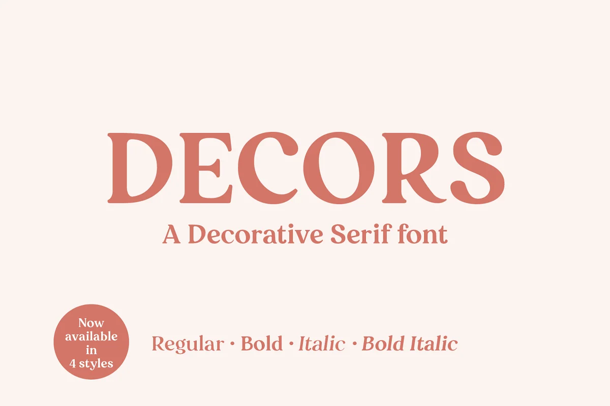 Decors A Decorative Serif Font