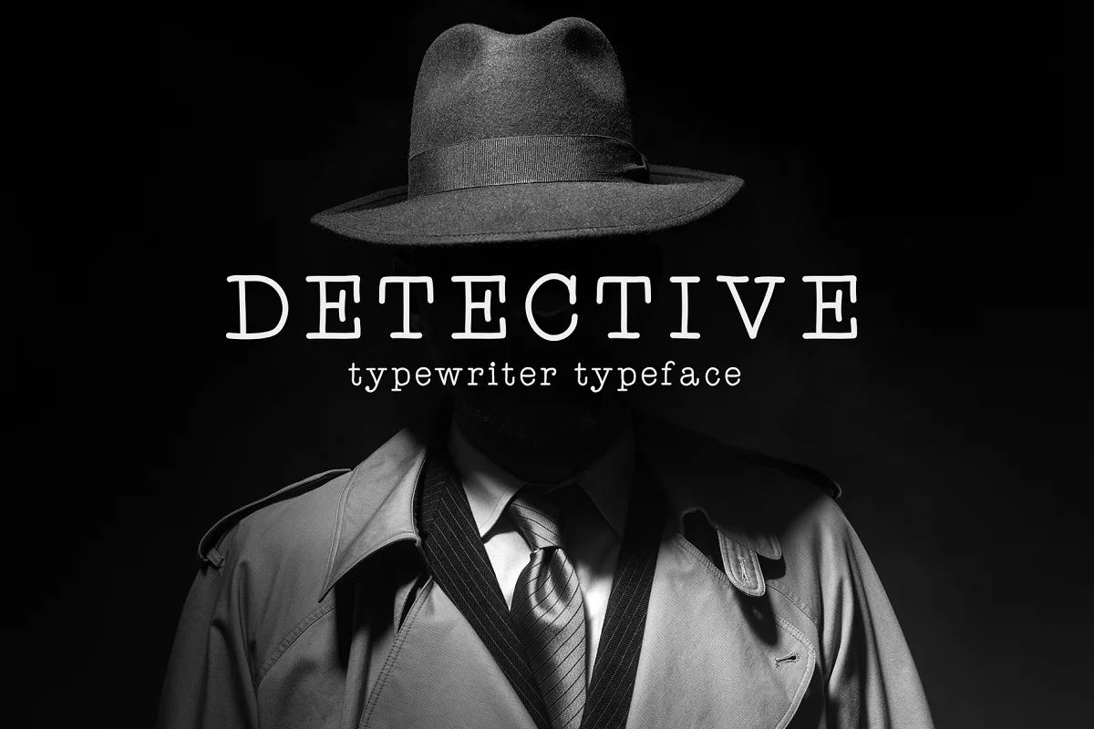 Detective Typewriter Typeface Font