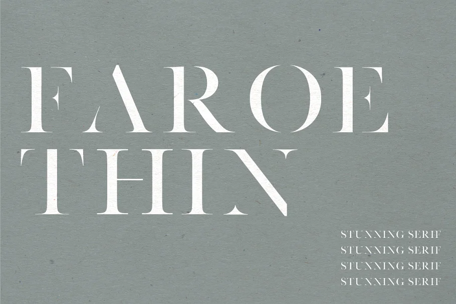 Faroe Thin A Stunning Serif Font