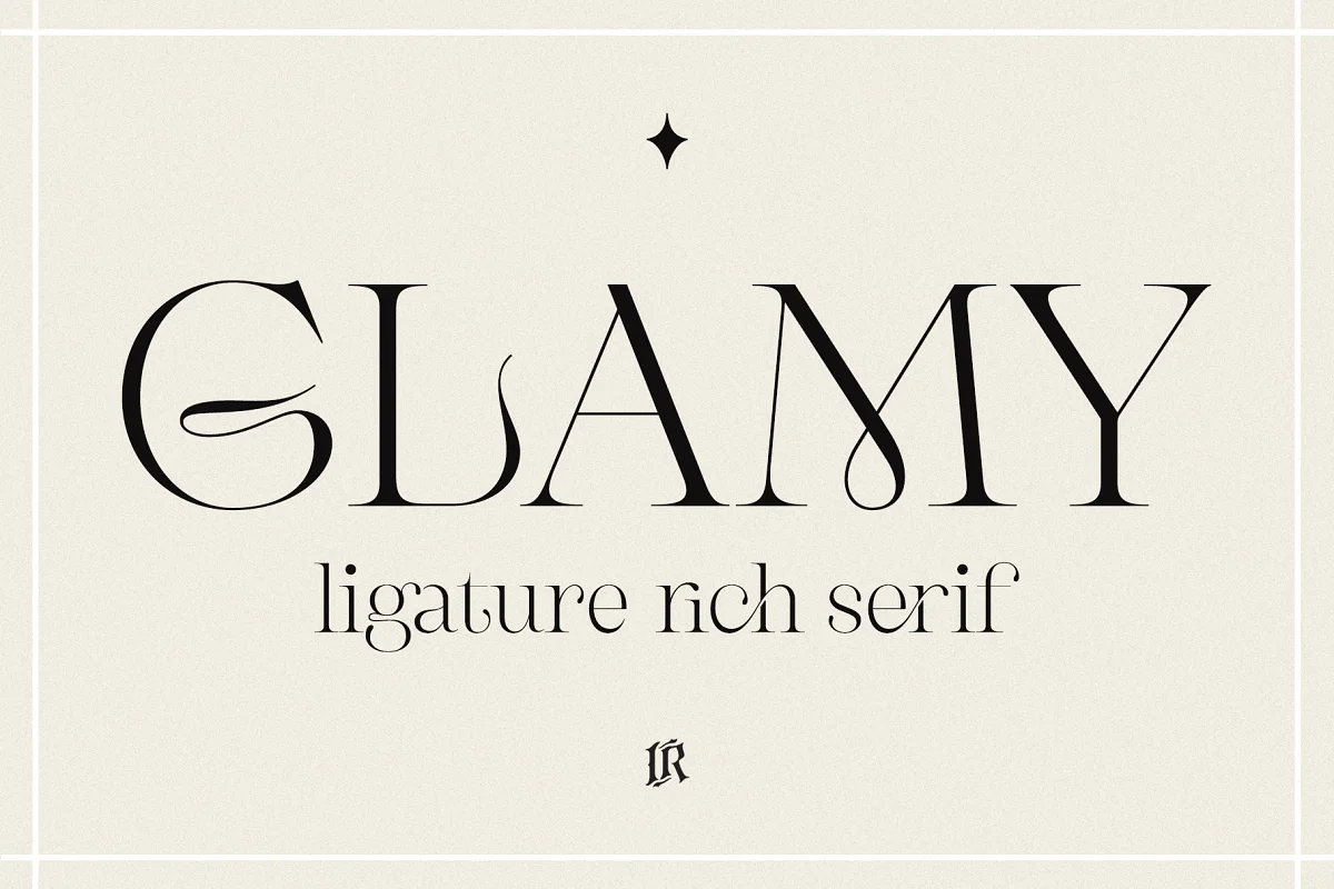 Glamy Ligature Rich Serif Font