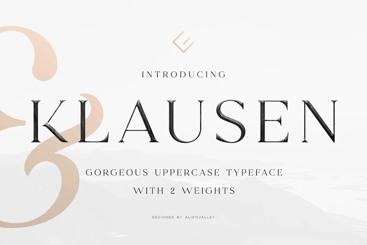 Klausen Stylish All Caps Serif Font