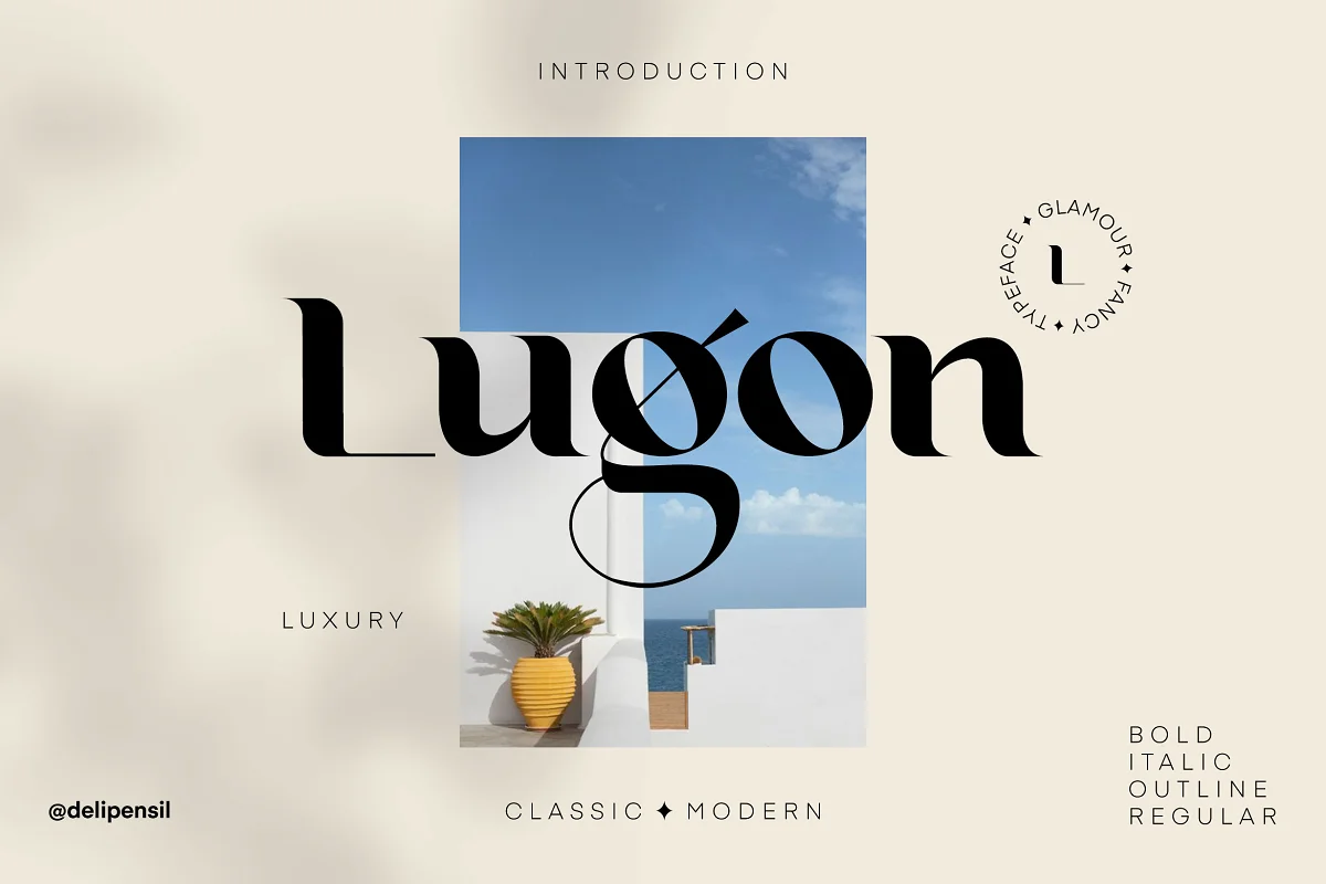 Lugon Classic Modern Typeface Font