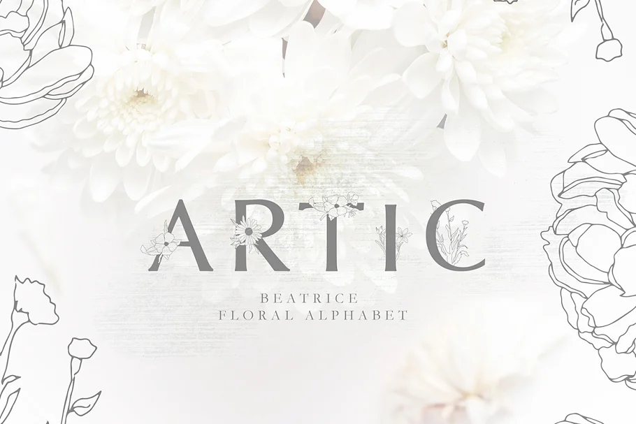 Beatrice Floral Alphabet Font