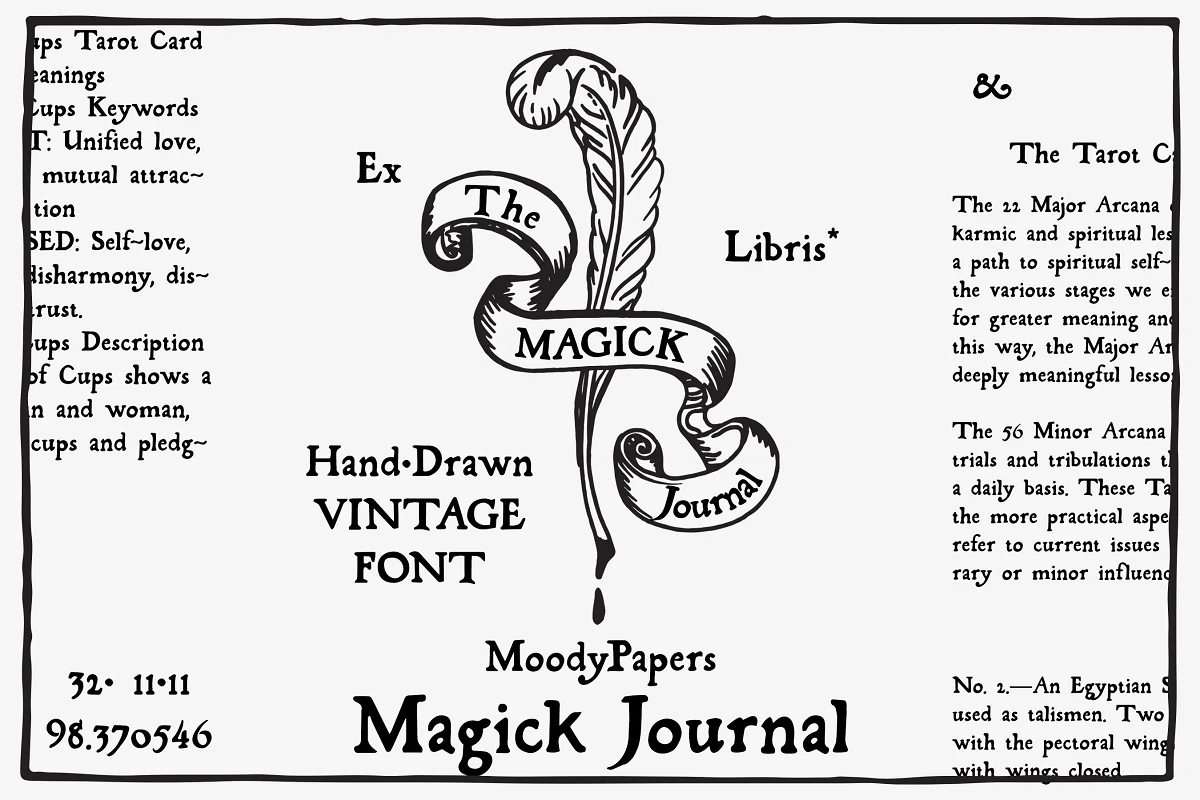 Magick Journal Hand Drawn Font