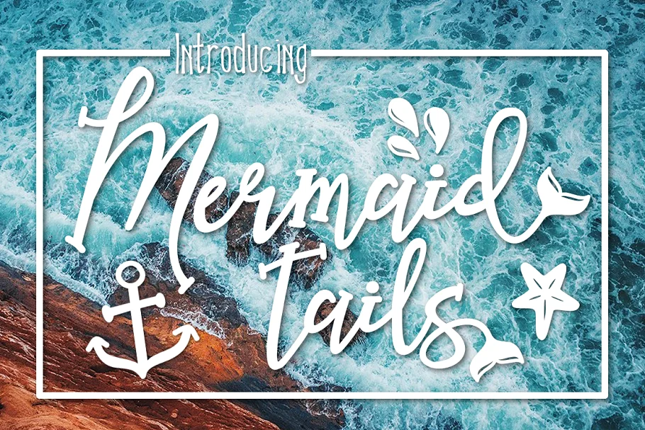 Mermaid Tails a Summertime Typeface Font