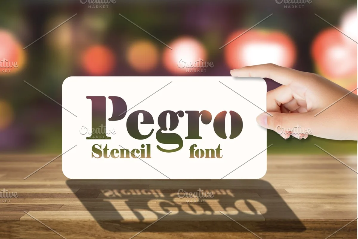 Pegro Stencil Font