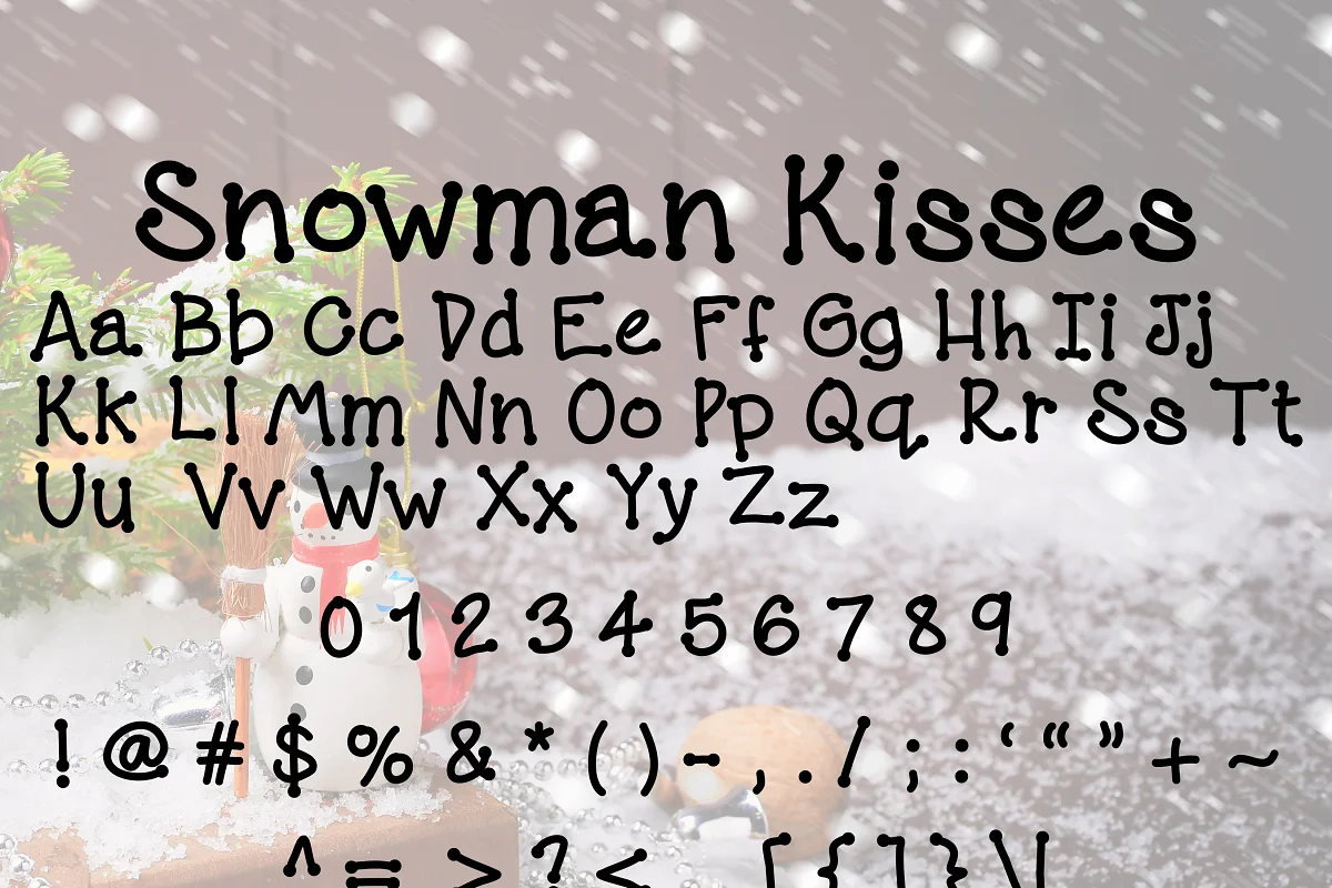 Snowman Kisses Font