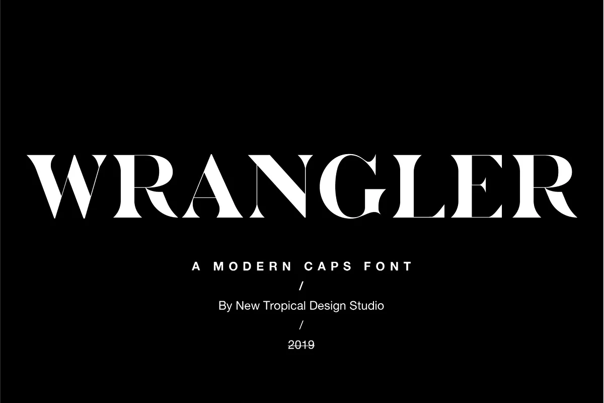 Wrangler Modern Fashion Caps Font