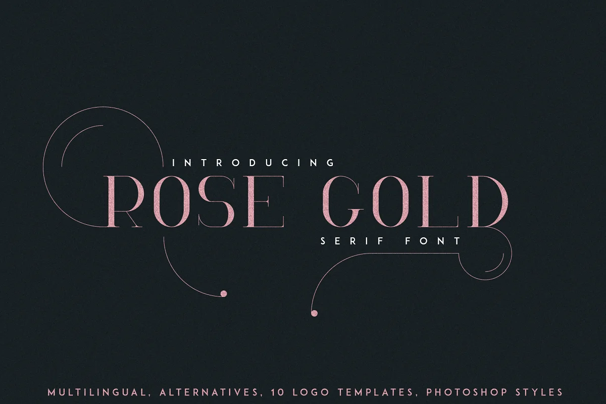 RoseGold Serif Font