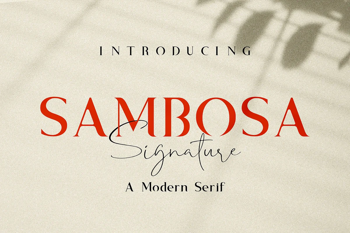 Sambosa with Signature Font