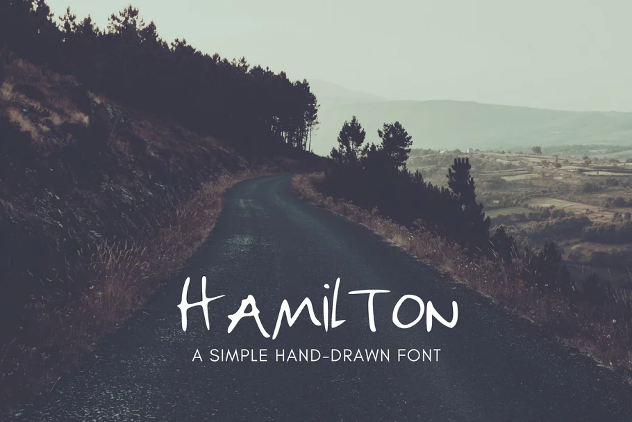 Hamilton Hand Drawn Uppercase Font