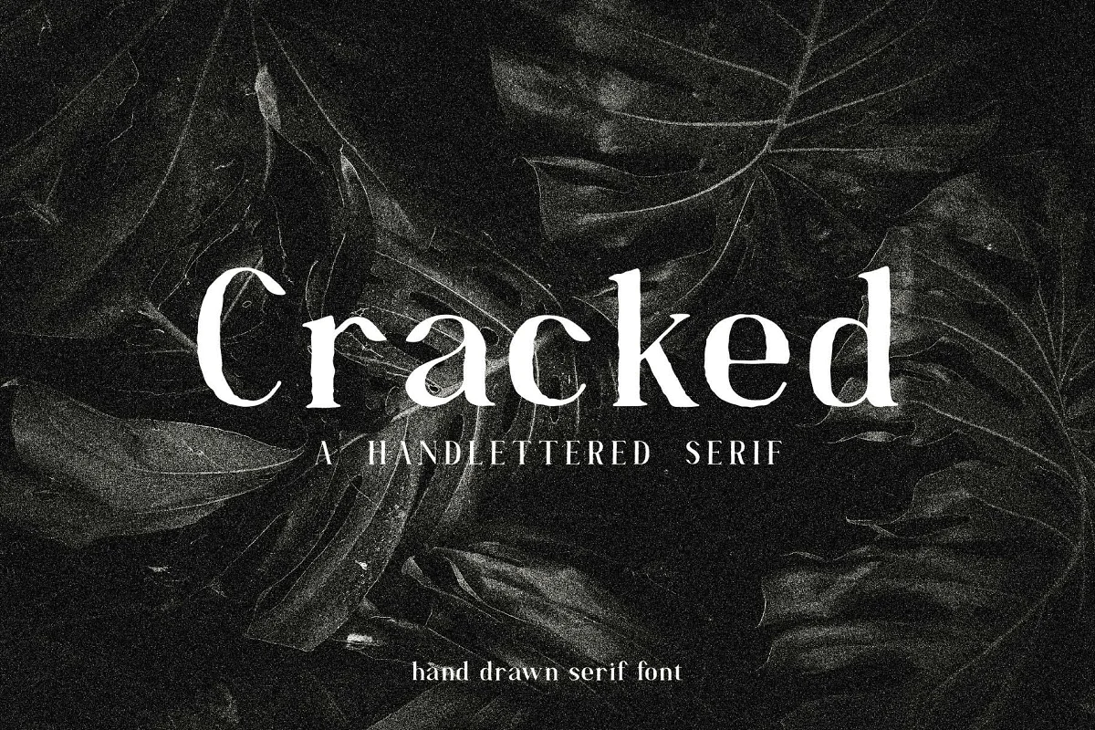 Cracked A Handlettered Serif Font