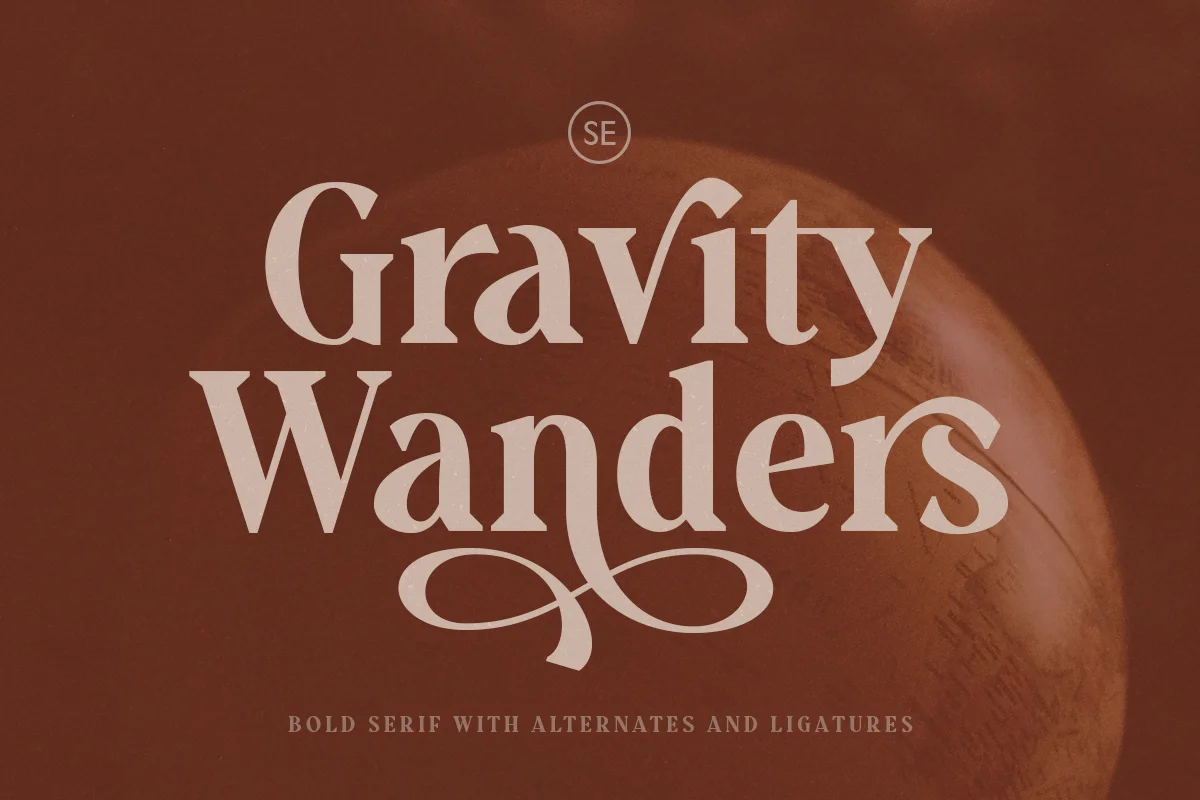 Gravity Wanders Stylish Bold Serif Font