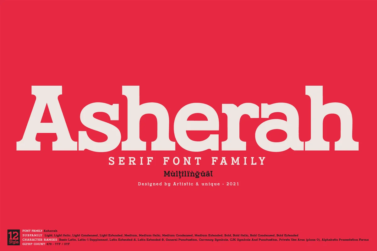 Asherah Serif Font