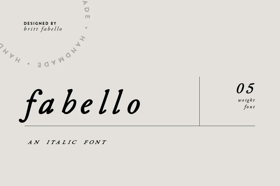 Fabello Italic Hand Lettered Font