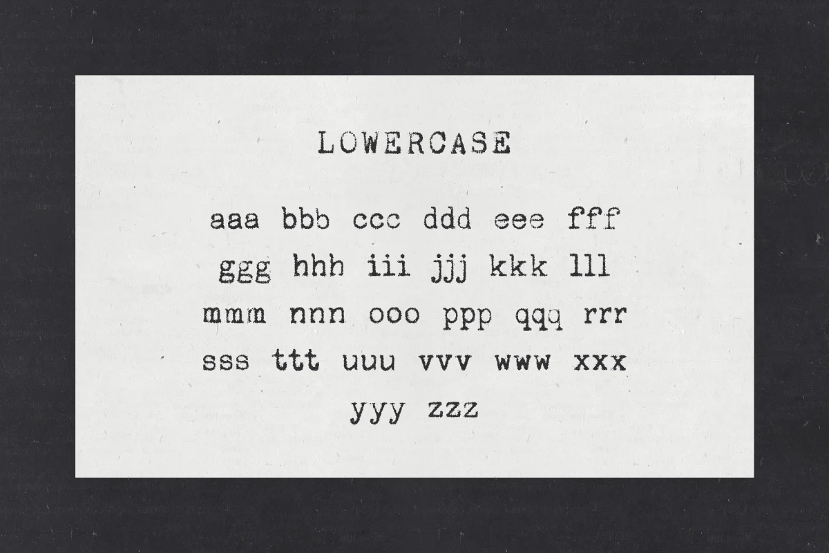 corpus typewriter font lowercase - Post