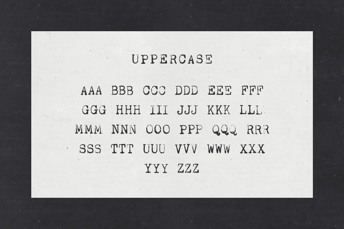 corpus typewriter font uppercase - Post