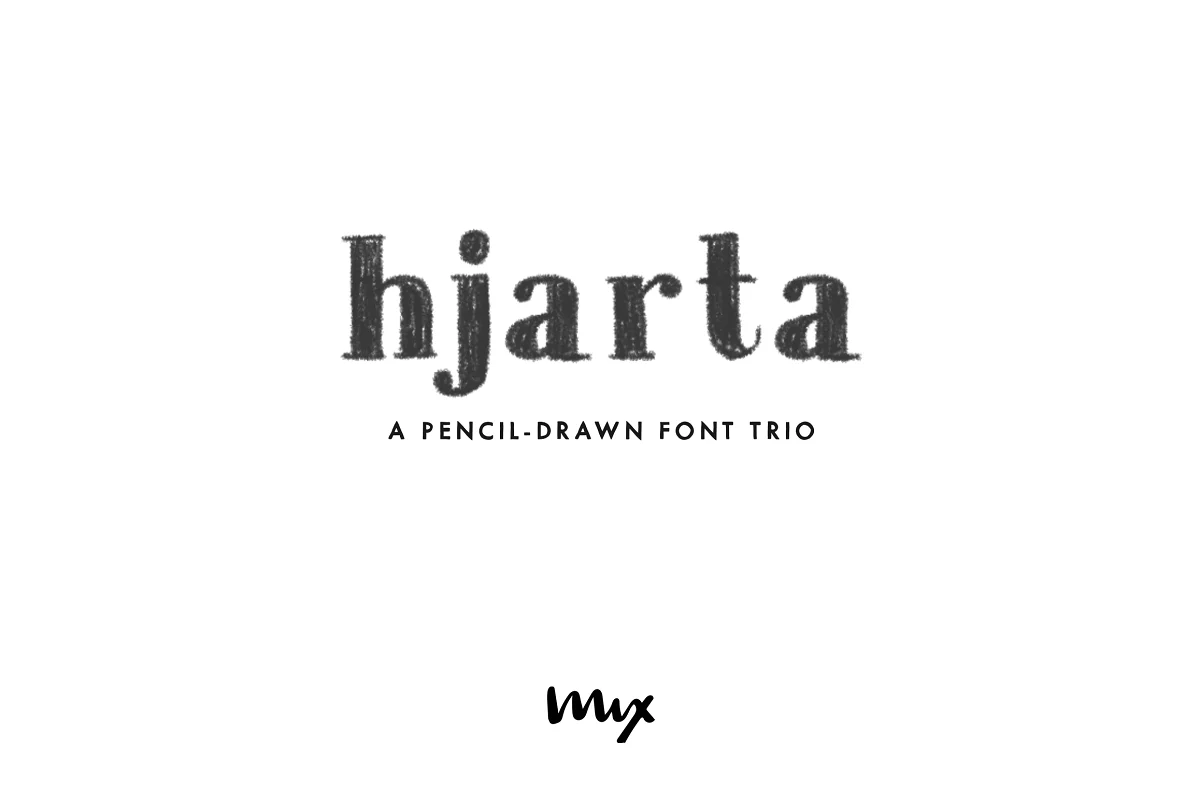 Hjarta A Pencil Drawn Font