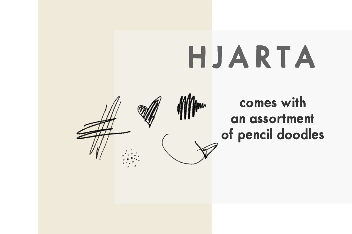 creative market mix hjarta pencil doodles - Post