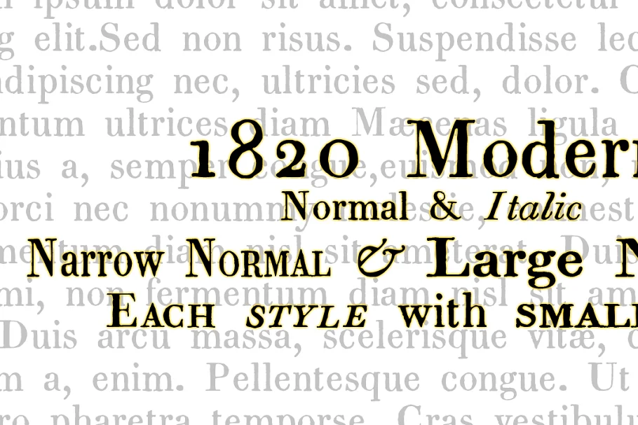 1820 Modern Font