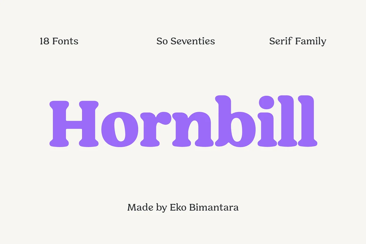 Hornbill18 Retro Font