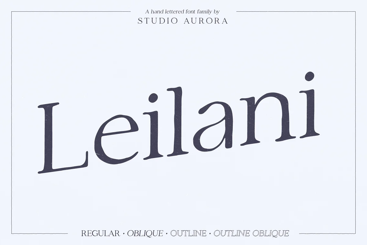 Leilani Hand Drawn Elegant Serif Font