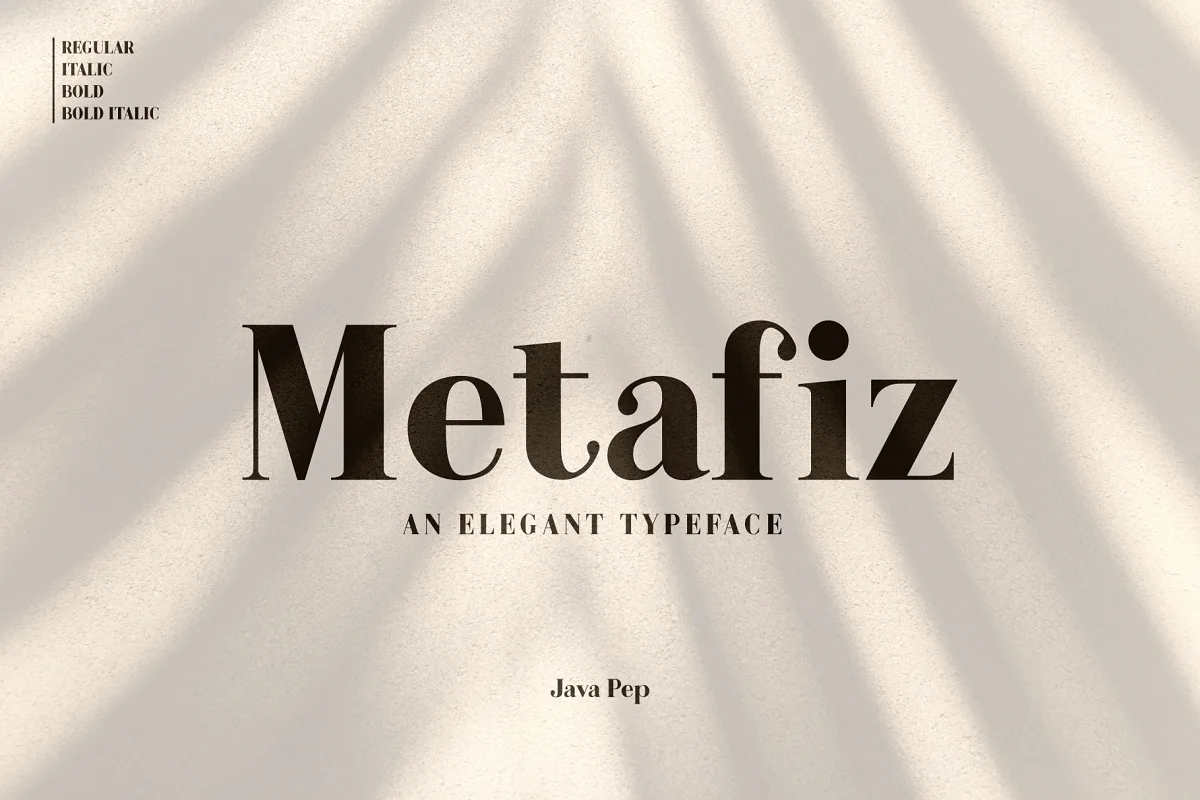 Metafiz An Elegant Font