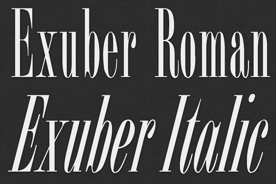 Exuber Typeface Font