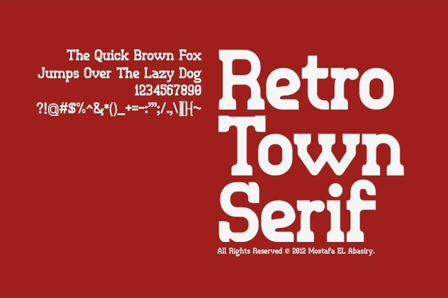 Retro Town Serif Font