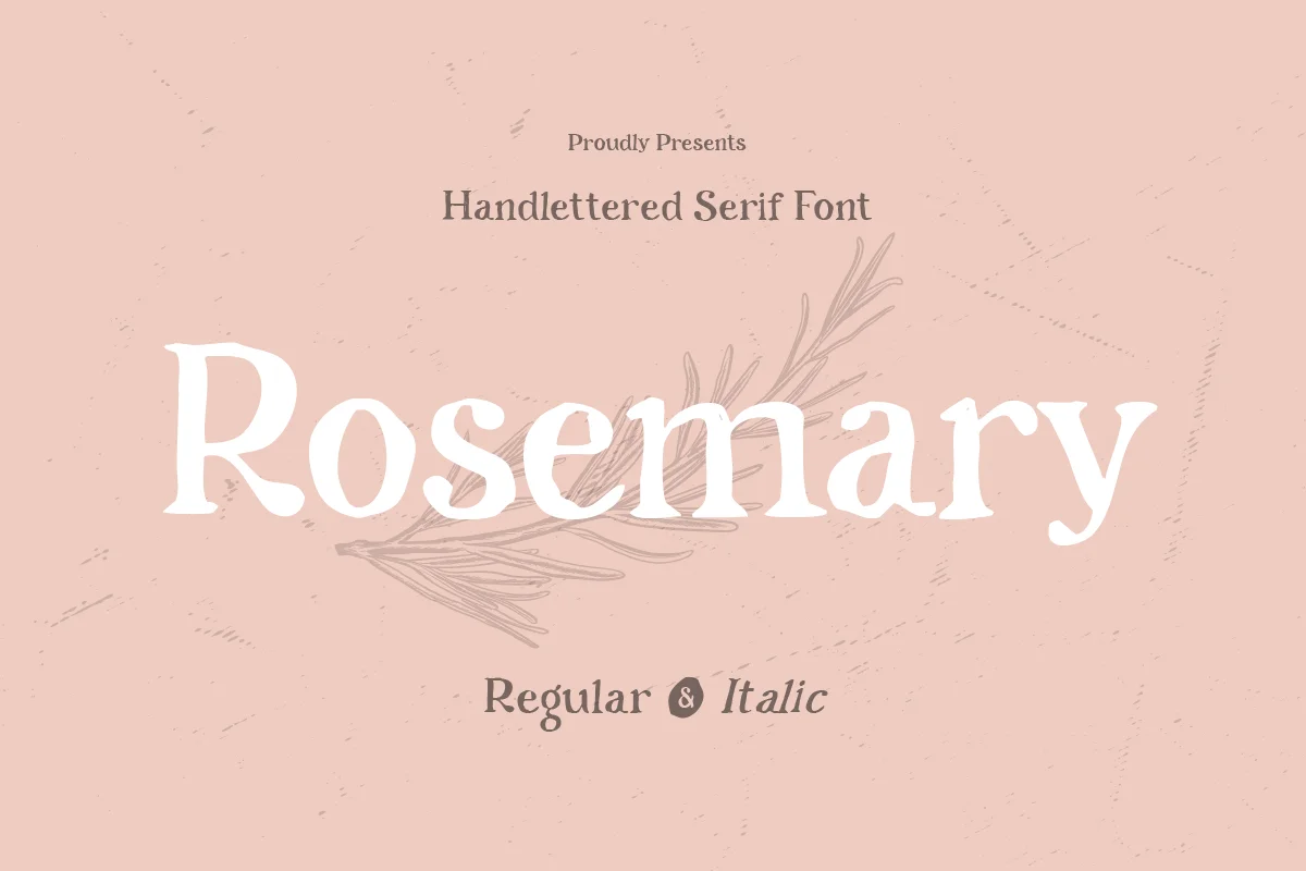 Rosemary Hand lettered Font