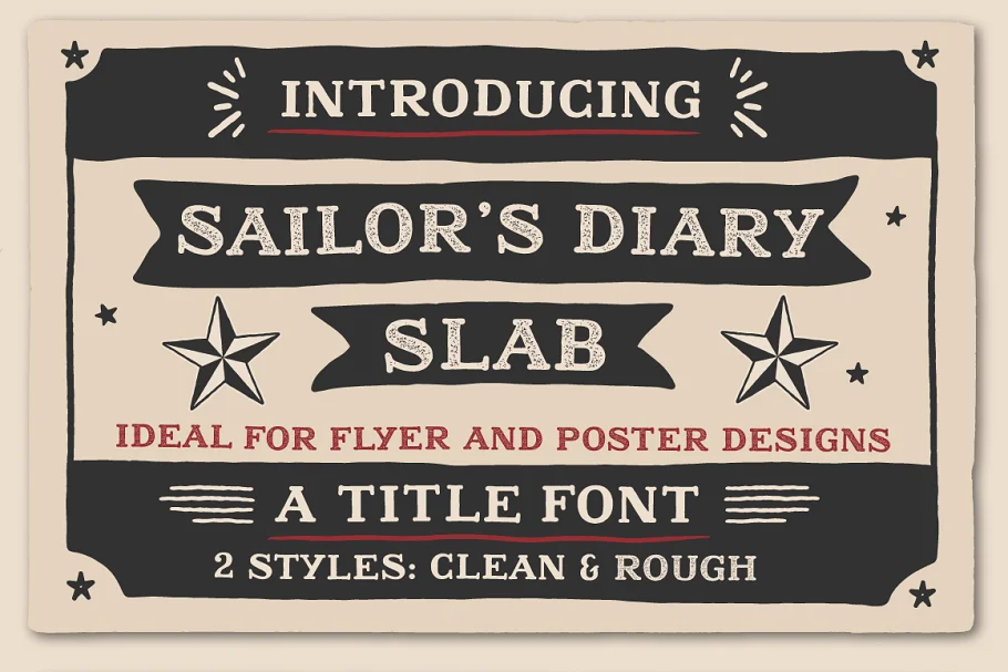 Sailors Diary Title Slab Font