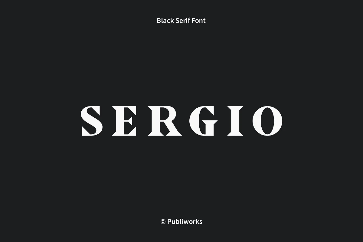 Sergio Black Serif Font