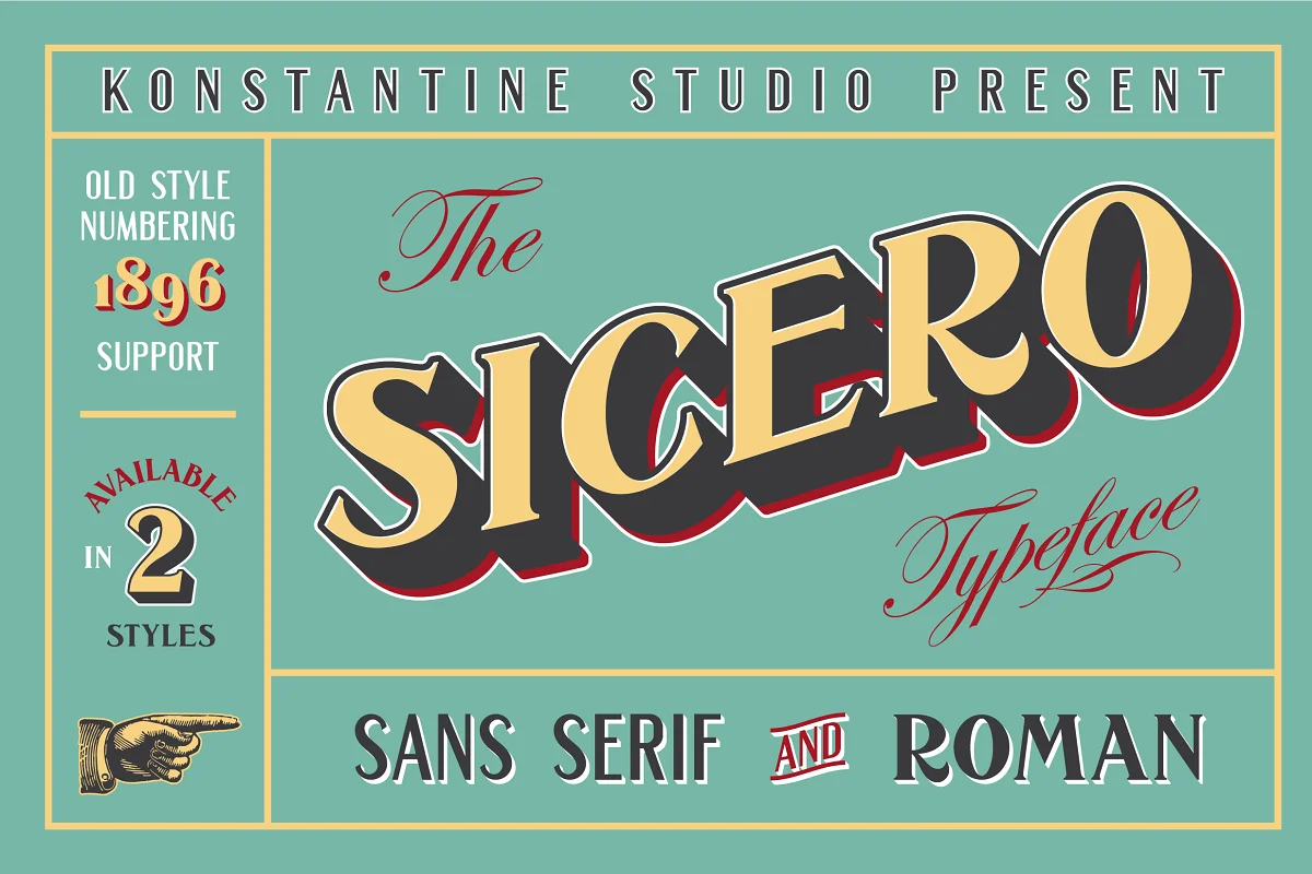 Sicero Vintage Logo Branding Font