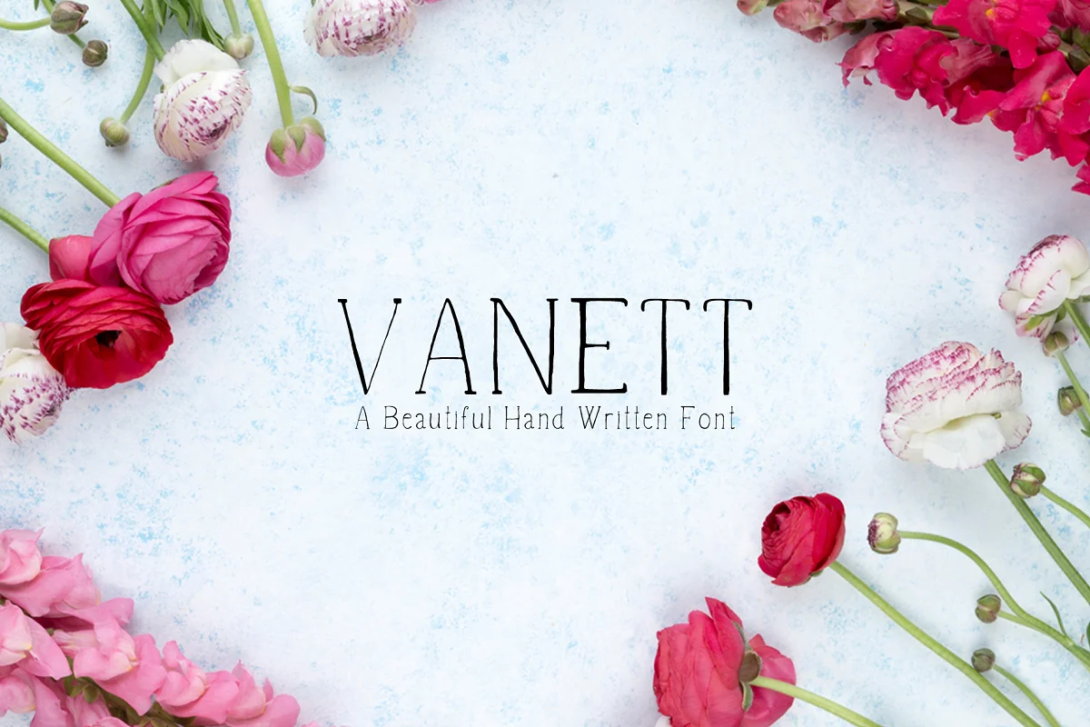 Vanett A Beautiful Handwritten Font