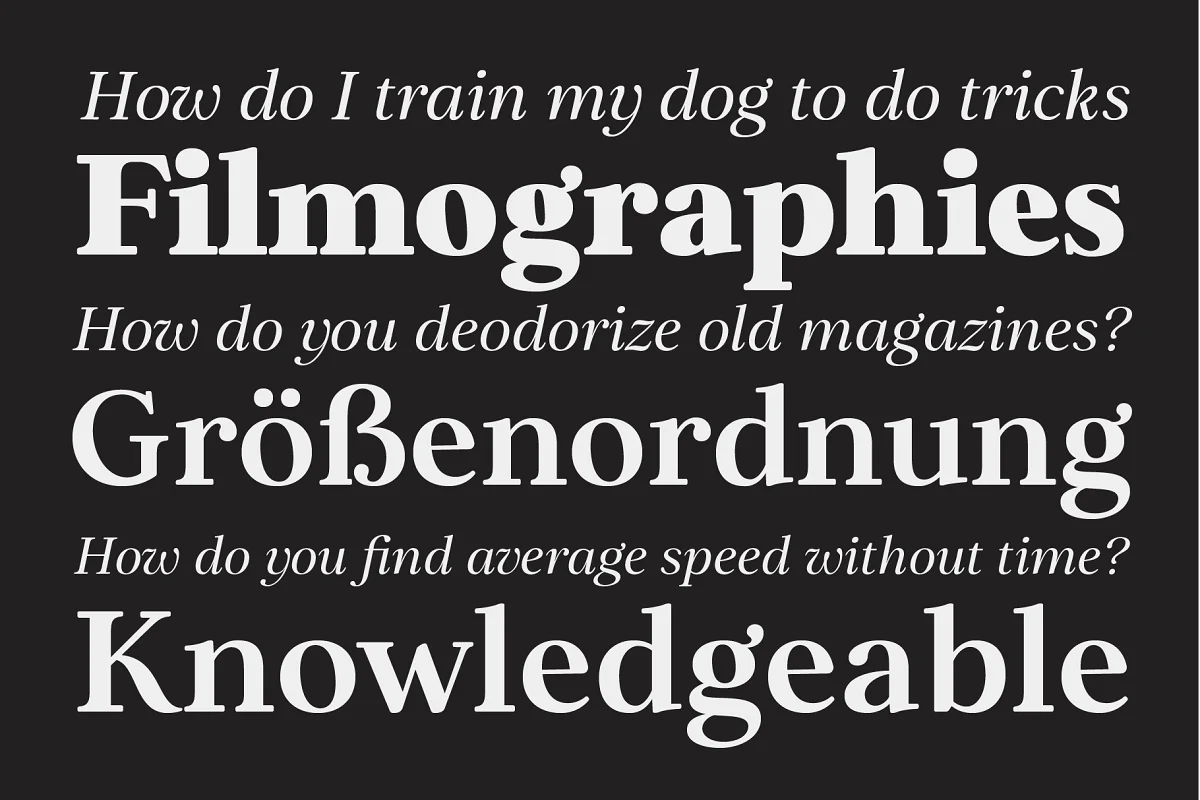 04 elgraine serif font specimen - Post