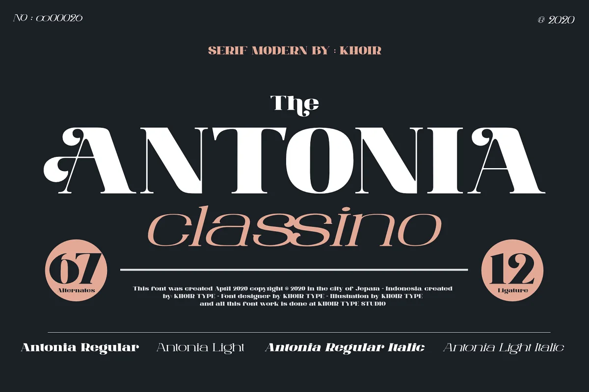 Antonia The Classino Serif Font