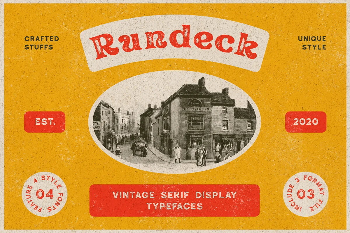 Rundeck Vintage Texture Font