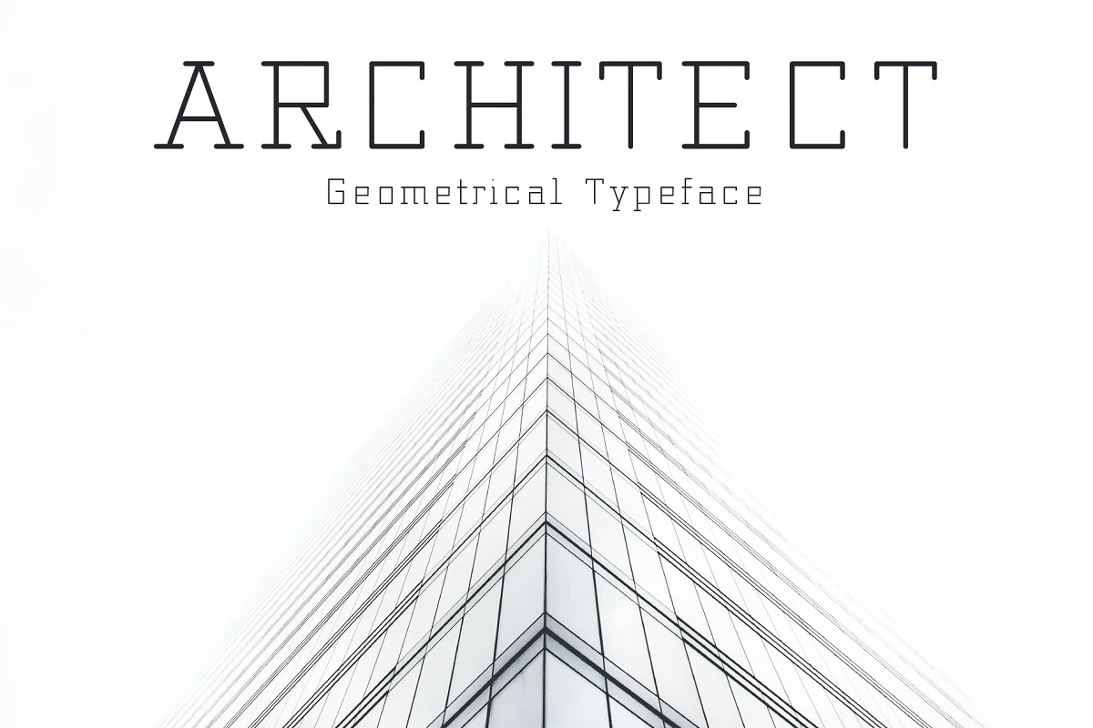 Architect Geometrical Typeface Font