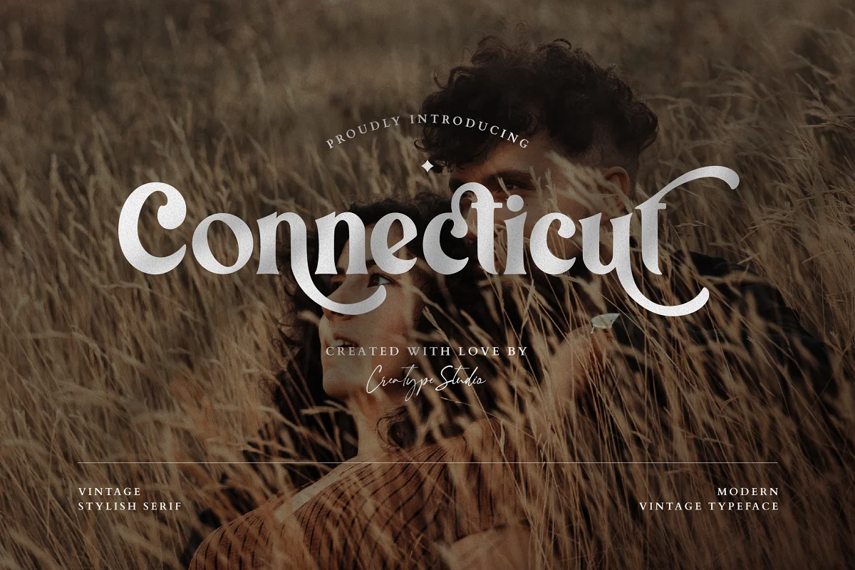 Connecticut Modern Vintage Typeface Font