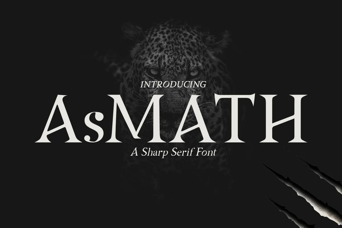 Asmath A Sharp Serif Font