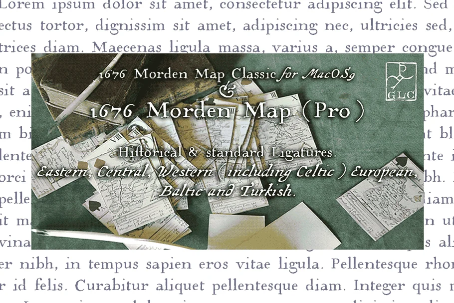 1676 Morden Map Pro OTF Font