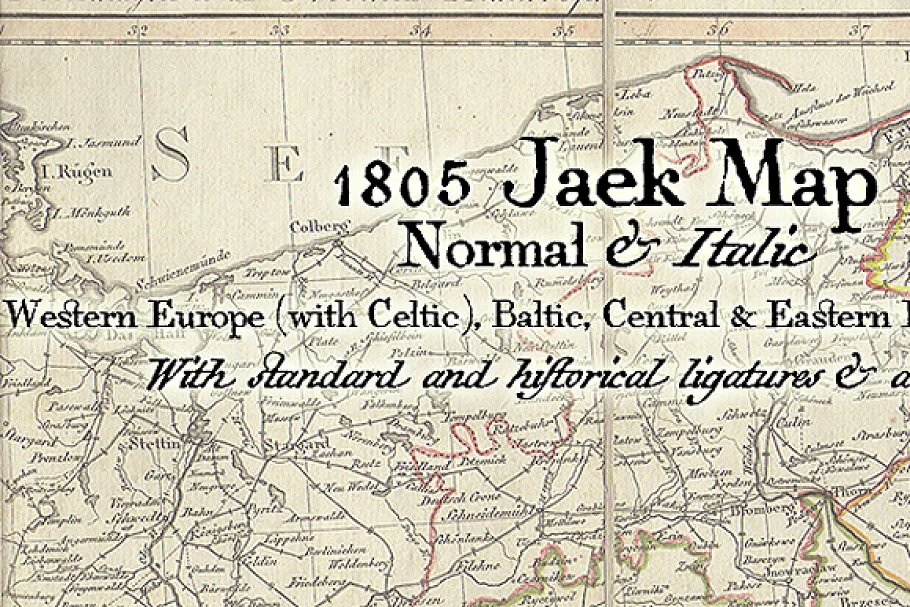 1805 Jaek Map OTF Font