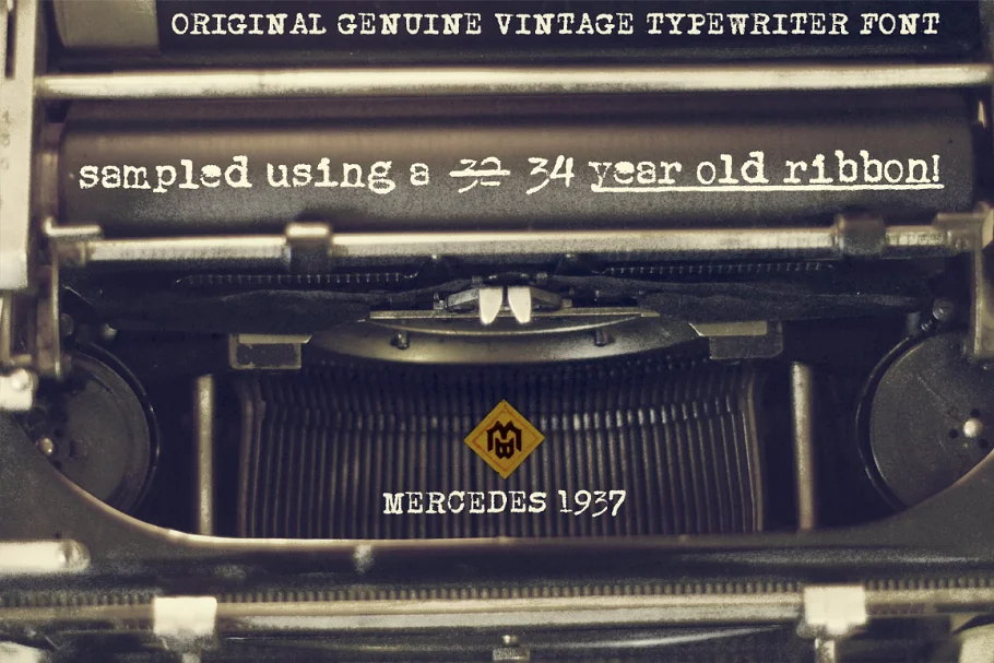 Mercedes1937 Old Typewriter Font