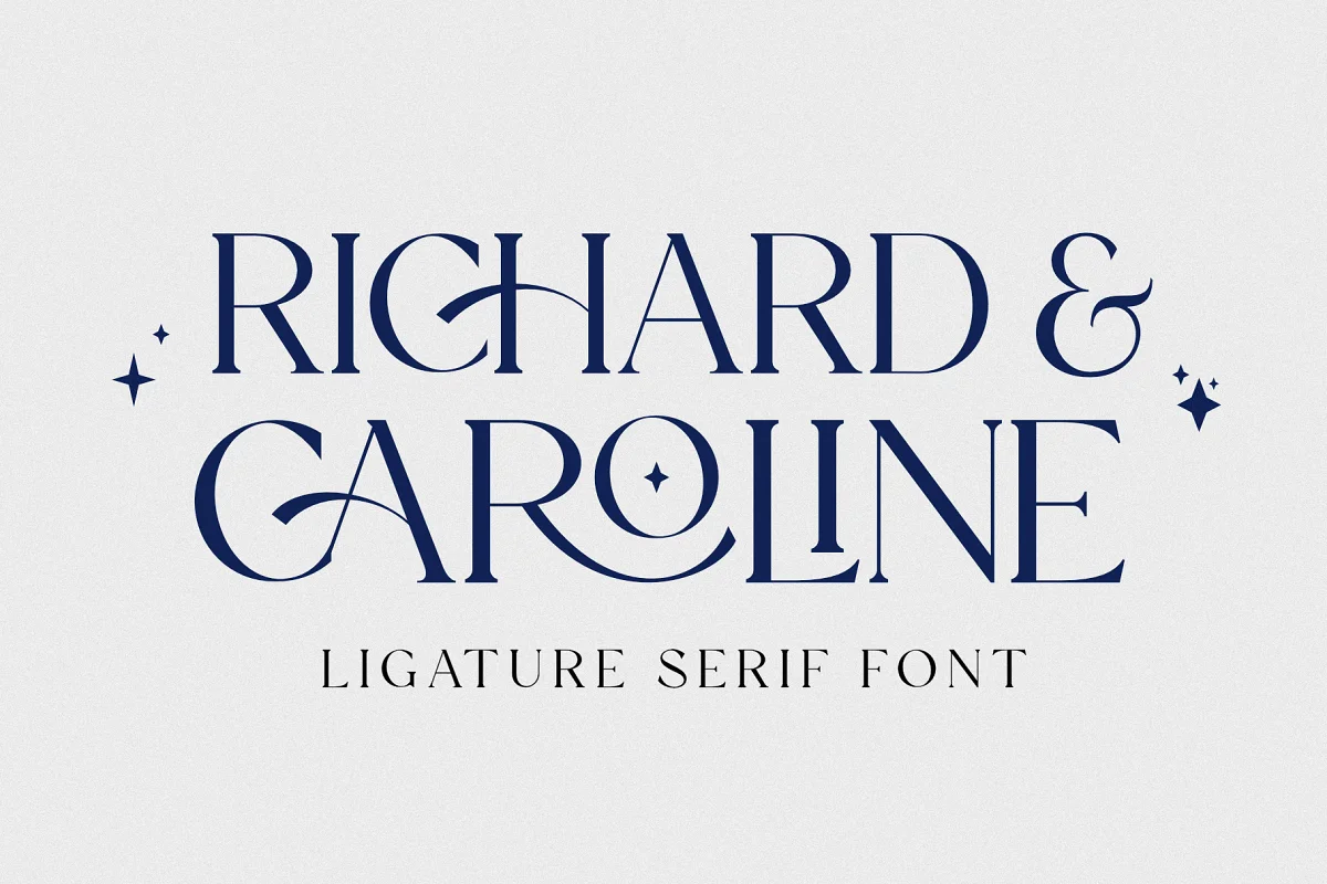 Richard and Caroline Ligature Serif Font