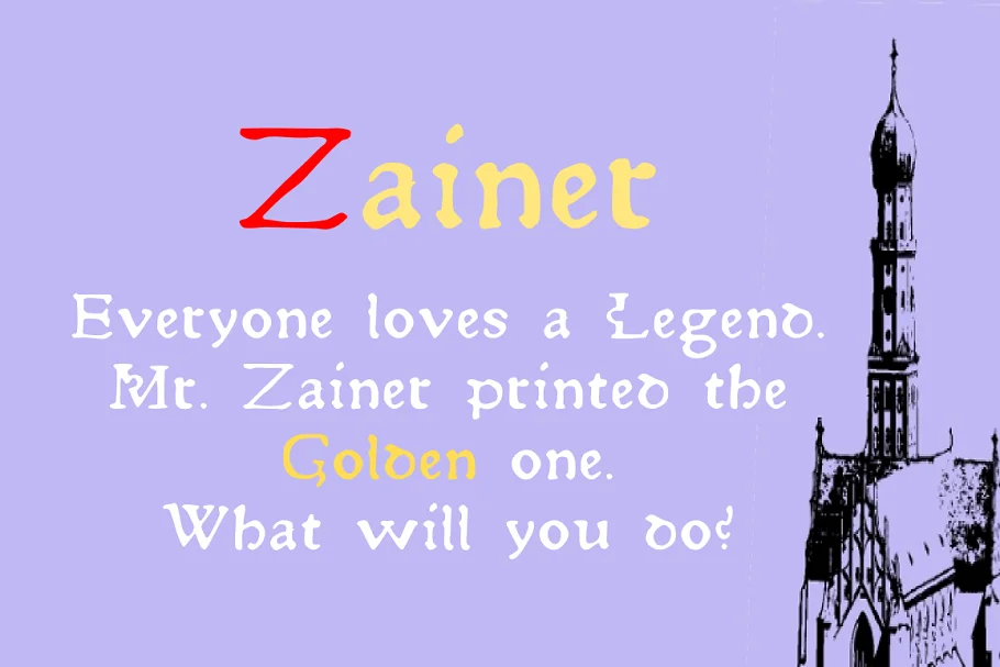 Zainer Font