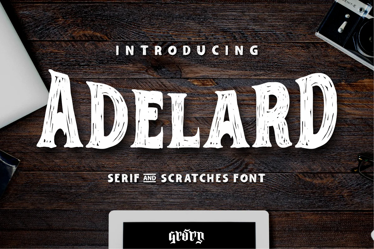 Adelard Scratches Font