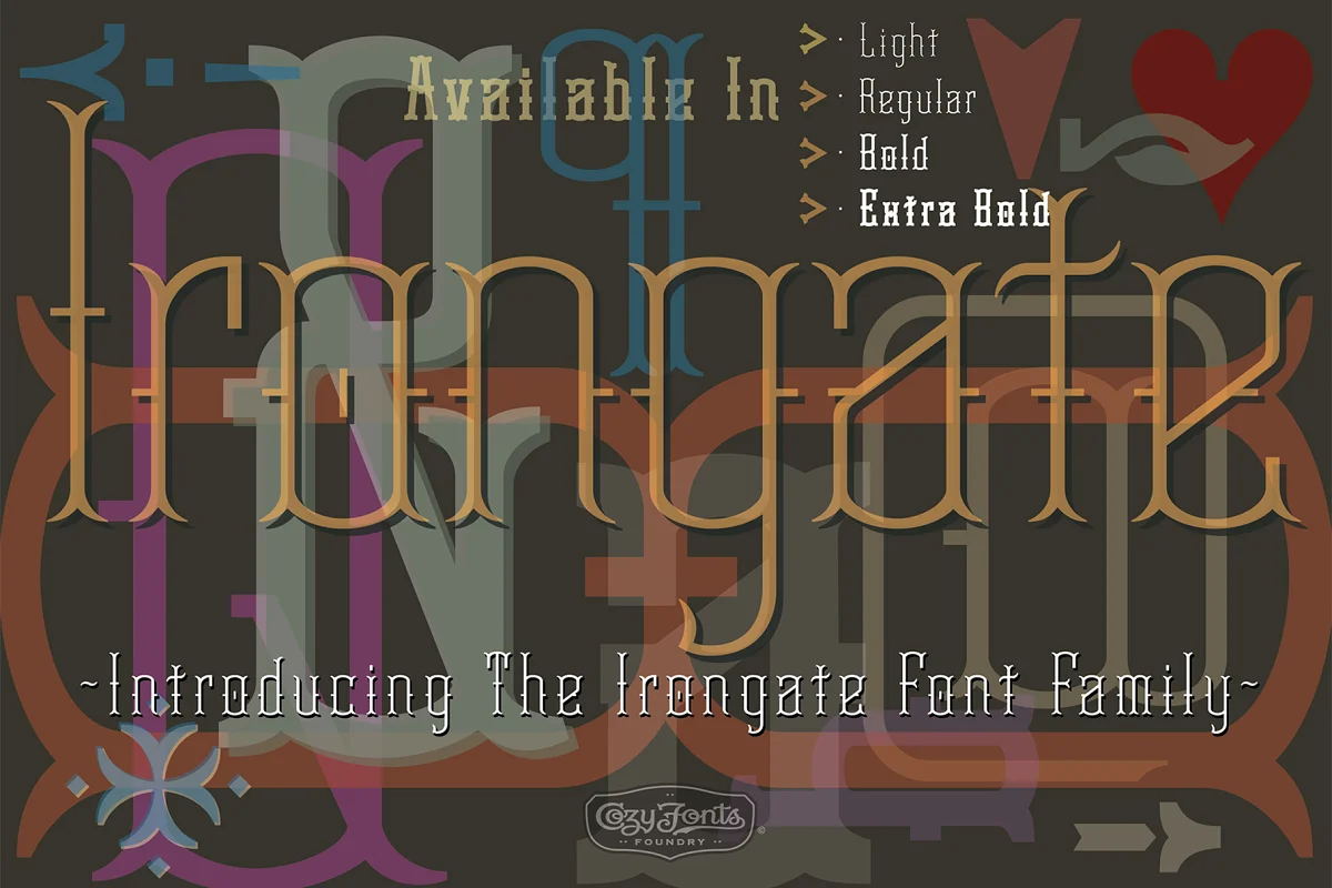 Irongate Regular Font